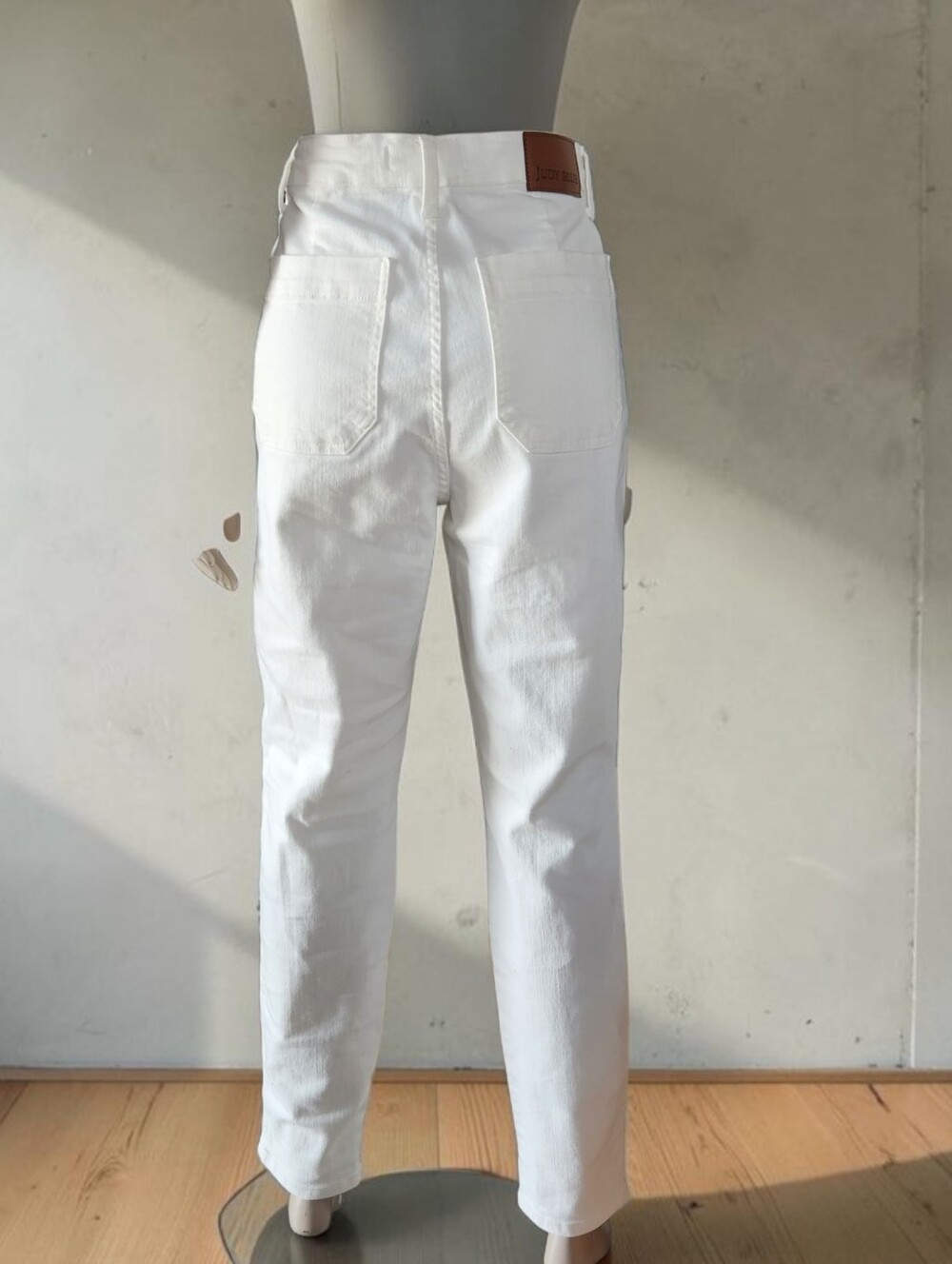 Judy Blue White Weekender Jean Utility Porkchop Pocket 5 27x30 Tie Waist Stretch - Picture 3 of 15